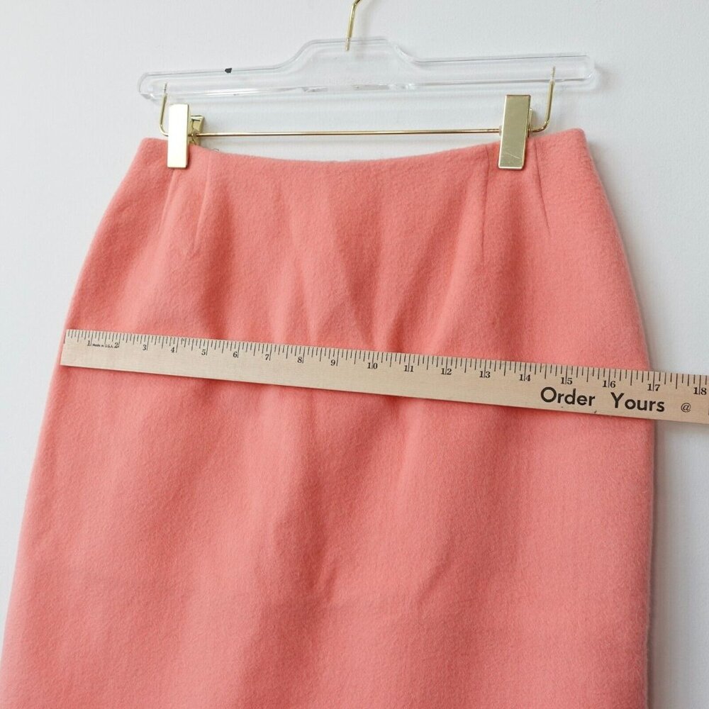 Loro Piana Coral Cashmere Pencil Skirt Old Money Quiet Luxury 44 Medium $2,850 - Picture 4 of 14